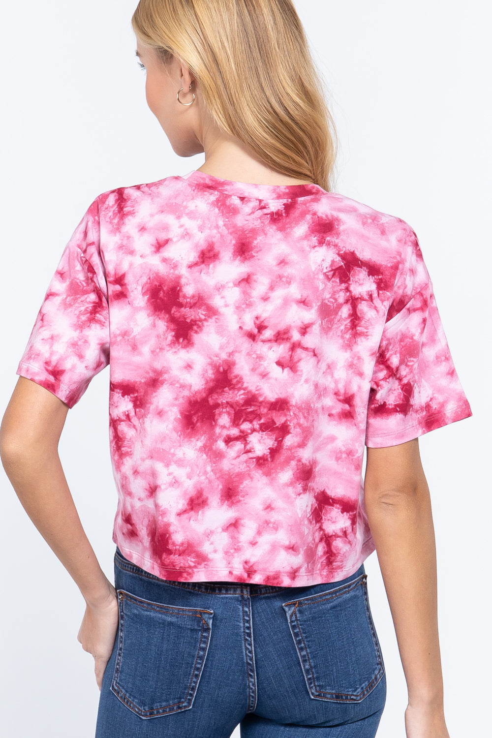 Tie-dye Cotton Jersey Crop Top