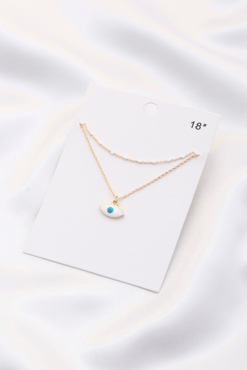 Eye Charm Layered Necklace