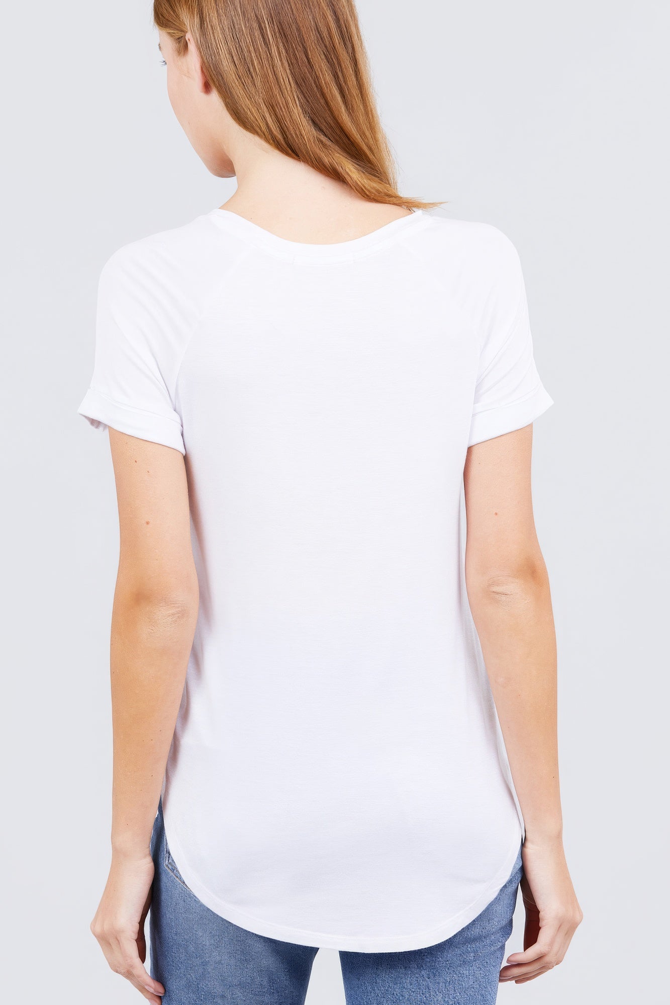 Short Raglan Slv Rayon Jersey Top